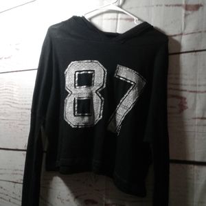 Women's sz XL long sleeve hoodie see through shirt